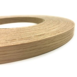 White Oak 3 inch X 25 ft Roll, Wood Veneer Edgebanding Preglued - Flexible Wood Tape, Easy Application Iron On with Hot Melt Adhesive. Smooth Sanded Finish. Made in USA