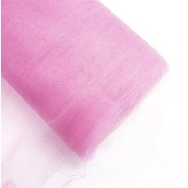 Phantomon 54" by 40 Yards (120 ft) Fabric Tulle Bolt for Wedding, Decoration, DIY Project, Gift Ribbon, Tutu Skirt Sewing Crafting, Chair Sash Bow (Pink)