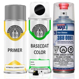 ERA Paints PX8/DX8/X13 - Black for JEEP Exact Match Automotive Spray Paint Spray - Premium Kit w/ 2K 3680061 Clearcoat
