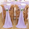 Chiffon Lavender Table Runner 2 Pieces Light Purple Table Decorations