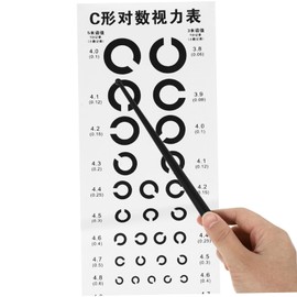 ABOOFAN 1Set Type Vision Chart with Telescopic Occluder Standard Eye Exam Chart for Home School Clinics