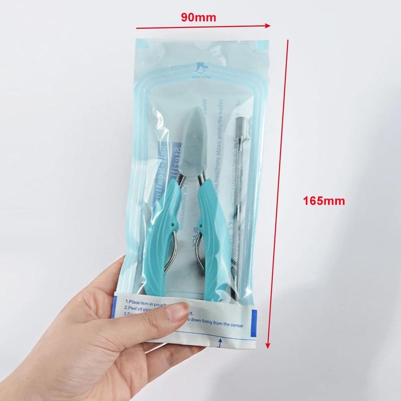 Sterilisation bag, self-sealing sterilisation bag, sealing sterilisation bag, disposable sterilisation