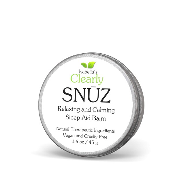 Isabella's Clearly SNŪZ Sleep Aid Vegan Balm, 100% Effective Natural Sleeping Remedy for Insomnia Relief. Zero Melatonin, Non Habit Forming, No Supplement or Pill. USA. 1.6 Oz