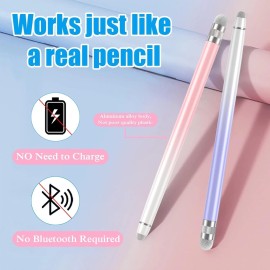 Bopomofo 2PCS Stylus Pens for Touch A-White Pink / White Purple