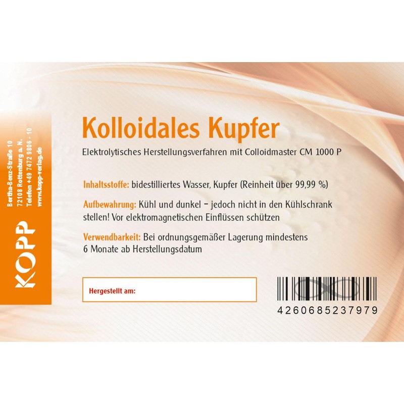 Colloidal Copper Concentration 10 ppm | 250 ml | Purity