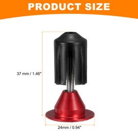 sourcing map Bike Handlebar End Plugs Aluminum Bar End Caps 24-35mm Adjustment Expanding Locking with Screw for MTB Road BMX Fixed Gear Bike, Red