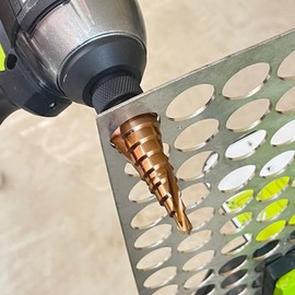 Vearter M35 HSS Cobalt Step Drill Bit 4-12mm 9 Steps with Spiral Groove 6.35mm Hexagonal Shank Hole Saw Cutter for Stainless Steel, Iron, Copper and Aluminium