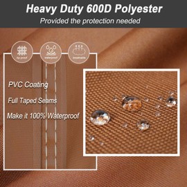 NettyPro Grill Cover Heavy Duty Waterproof 32 inch, Outdoor 2 Burner BBQ Gas Grill Cover for Outside Small Weber, Char-Broil, Brinkmann, Jenn Air, Nexgrill Barbecue, Brown