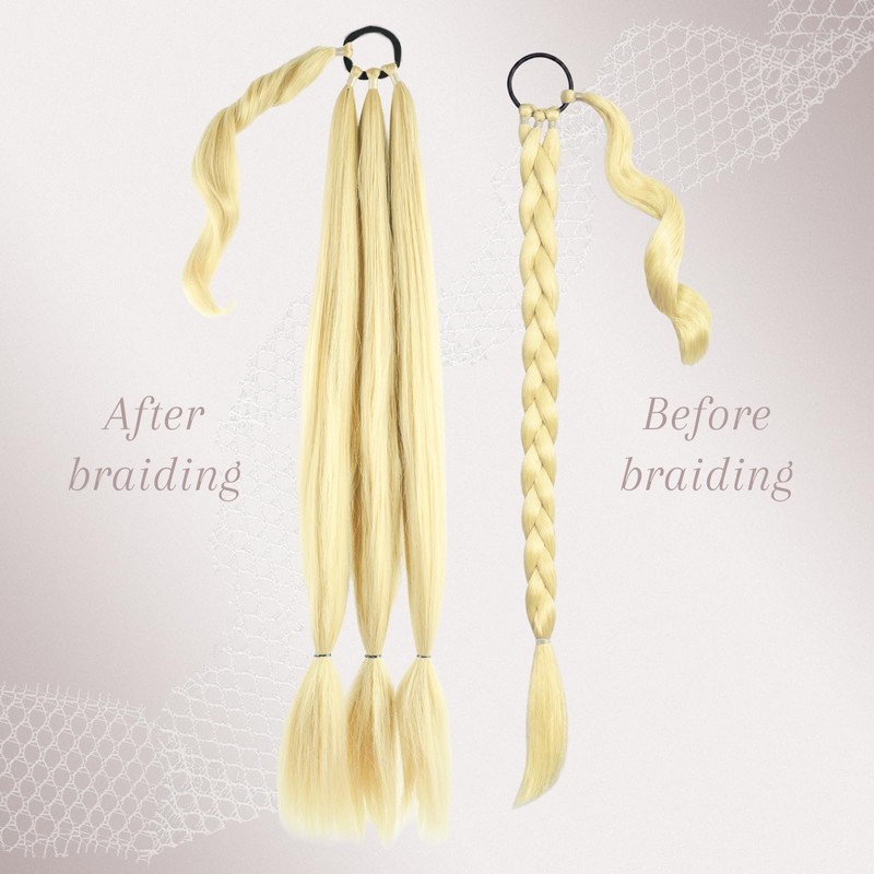 VCAY 34 Inch DIY Braid Ponytail Extension, Wrap Around Synthetic
