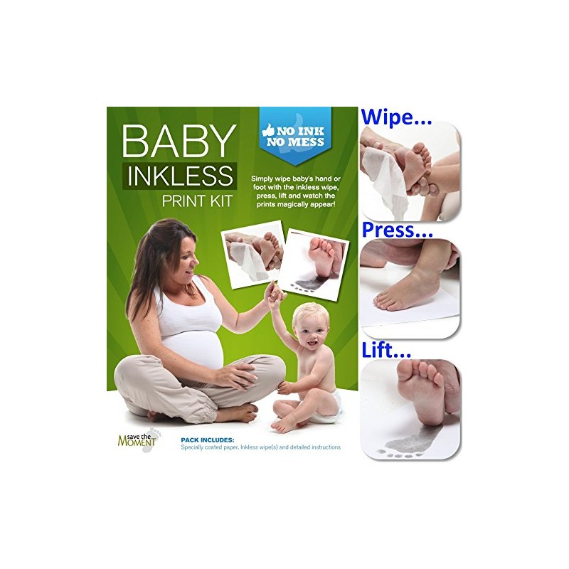 Inkless Wipe Hand & Foot Print Kit by Save The