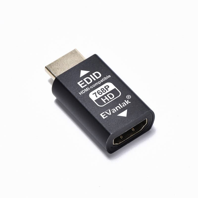 EVanlak Hdmi Edid Emulator Passthrough Eliminated Emulator Adapter 3rd Generrtion