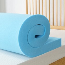 ZINUS 2 Inch Green Tea Cooling Gel Memory Foam Mattress Topper, Smaller, More Convenient WonderBox Packaging, Cooling Gel Foam, CertiPUR-US Certified, Full