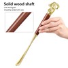 Lion Head Alloy Shoehorn Ergonomic Curves Metal Long Shoehorn with