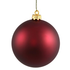 Vickerman 4" Wine Matte Ball Ornament, 6 per Bag