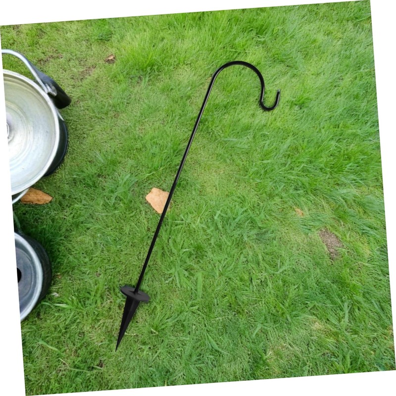Kisangel Outdoor Shepherd Hook, Garden Hook for Planter, 700mm Stake