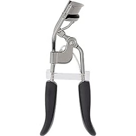 Professional Eyelash Curler, Silver, Contoured Design with Replacement Pad