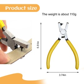 Hole Punch for Leather Belts,Leather Hole Punch Tool,Manual Leathers Punch Plier 2.0mm Universal Puncher for Watch Bands,Straps,Fabric,Pet Collars,Shoes and Saddles,Durable Hole Maker Kit