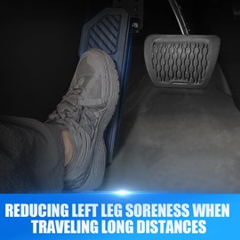 GLOBLED Dead Pedal Foot Rest, JL Dead Pedal Compatible with 2018-2024 Jeep Wrangler JL JLU/Gladiator JT 4XE, Aluminum Kick Panel No Drilling Required Adjustable(Black,1 Pack)