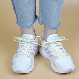 Stepace [2 Pairs Half Round Shoe Laces 1/4" Width 30"-72" Length 22 Color Oval Shoelaces Ivory 54"(137 cm)