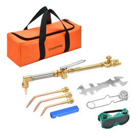 CAMPFIRE Oxygen Acetylene Torch Kit, 12 Pcs Welding Cutting Torch Kit With Check Valves And Tool Bag