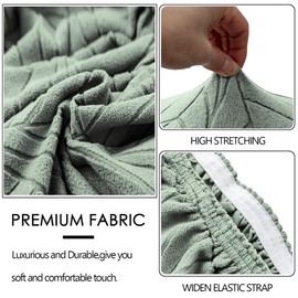 LUCOJET Wingback Side Chair Cover,Arm Chair Protector Reusable Protector Cover for Dining Room Banquet Home Decor etc Machine Washable Hand Washable (Fruit Green, 4PCS)