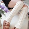 1Pair Women Elastic Winter Warm Knit Long Socks Crochet Knitted