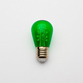 Green S14 LED Bulb - S14 Transparent 16 Led's - Green Patio String Bulb