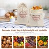 FwQoFvk 2 Pcs Bread Bag with Beeswax Lining, Reusable Cotton
