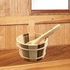 Milageto Wooden Sauna Barrel and Ladle SPA Steaming Bathroom Tool