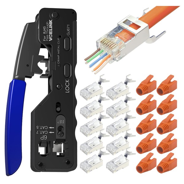 VCELINK GJ671BL Crimp Tool RJ45 Network Crimper Professional RJ11 with