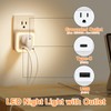 JackonLux Night Lights Plug Into Wall 2 Pack Rechargeable Battery
