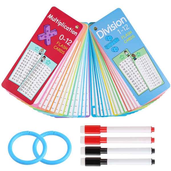 29 Sheets of Multi-Time and Division Flashcards, 1 x 1