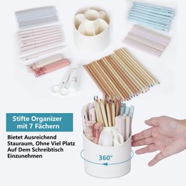 DoocliB Desk Organiser, 360 Degree Pen Holder Rotatable