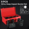 1 Inch Drive Deep Impact Socket Set, Cr-Mo 6-Point (1-Inch