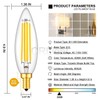 CRLight 8W Smooth Dimmable LED Candelabra Bulb, 3000K Soft White