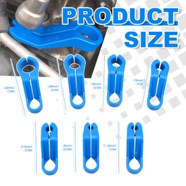 ONISMEZ 7PCS Fuel Line Disconnect Tool Set, 1/4 5/16 3/8 1/2 5/8 3/4 7/8 Inch, Quick Disconnect Kit, Fuel Line Removal Tool (Blue)