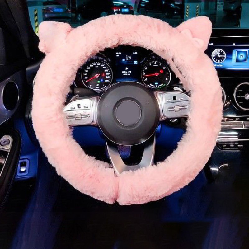 Plush Steering Wheel Cover 15 Inch Soft Warm Prevent Slip