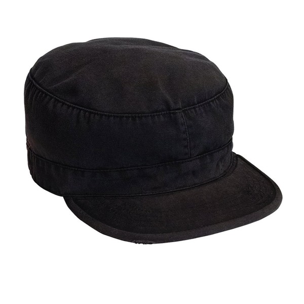 4503 Black vintage fatigue cap (x-large)