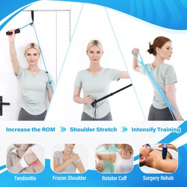 Shoulder Rehab and Home Therapy Pro Kit │Physical Therapy Pulley,Shoulder Wand and Resistance Band,Promote Shoulder Rehabilitation​