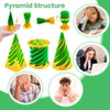 REYOK 3PCS Green Impossible Cone Pyramid,Spiral Cone Fidget Toy,3D Printed