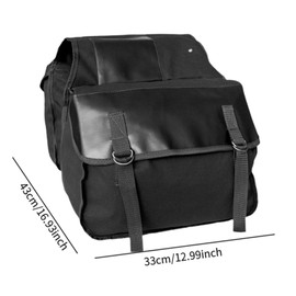 Harilla Bicycle Luggage Bag, Multipurpose Bicycle Rack Pack, Heavy Duty Bicycle Pannier Rack Bag with Large Capacity, Boot Bag for Mountain Bikes and Black