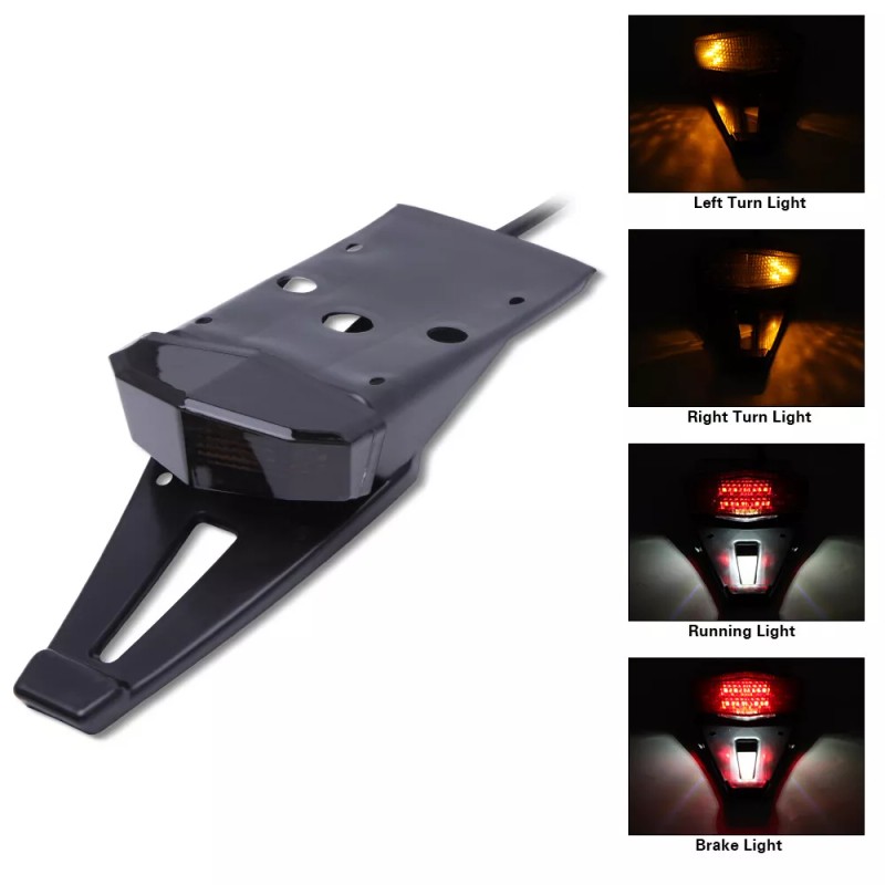 JMTBNO Universal Dirt Enduro Bike LED Rear Fender Brake Tail