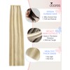 DOORES Invisi Edge Tape in Hair Extensions, Light Blonde Highlighted