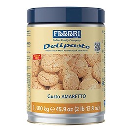 Fabbri Delipaste Amaretto, Flavoring Compound for Gelato, Ice Cream, Soft Serve, Pastry and Confectionary - 1 Tin of 2.8 lb