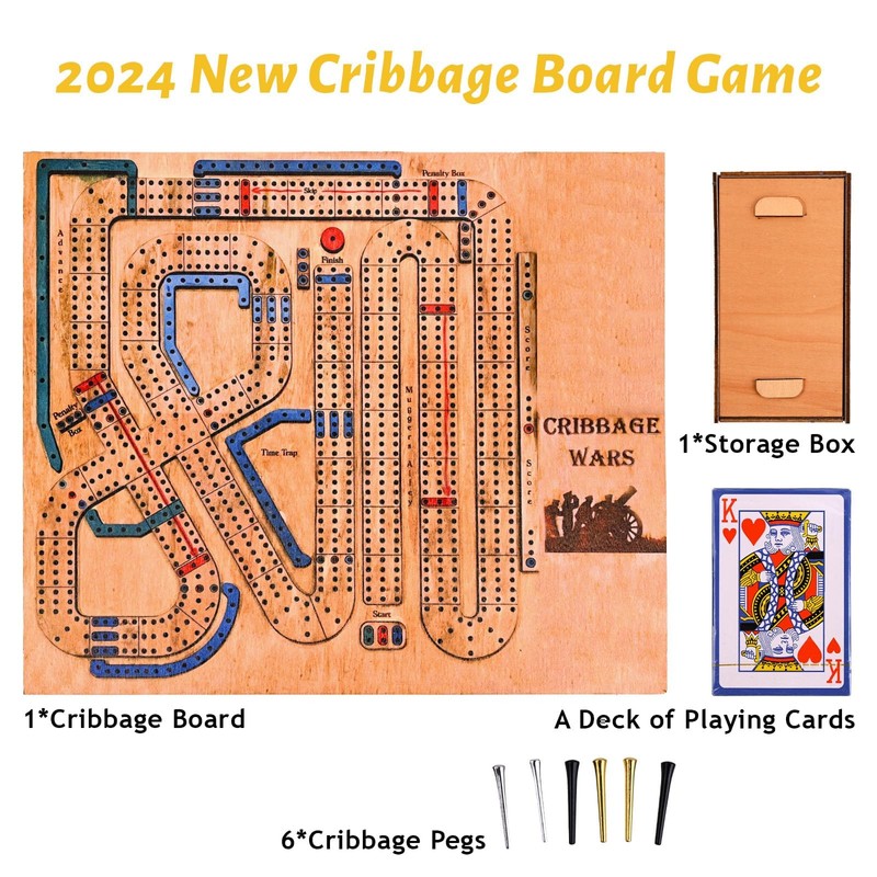 Cribbage Wars Board Game, Crib Wars Board Game, Cribbage Board