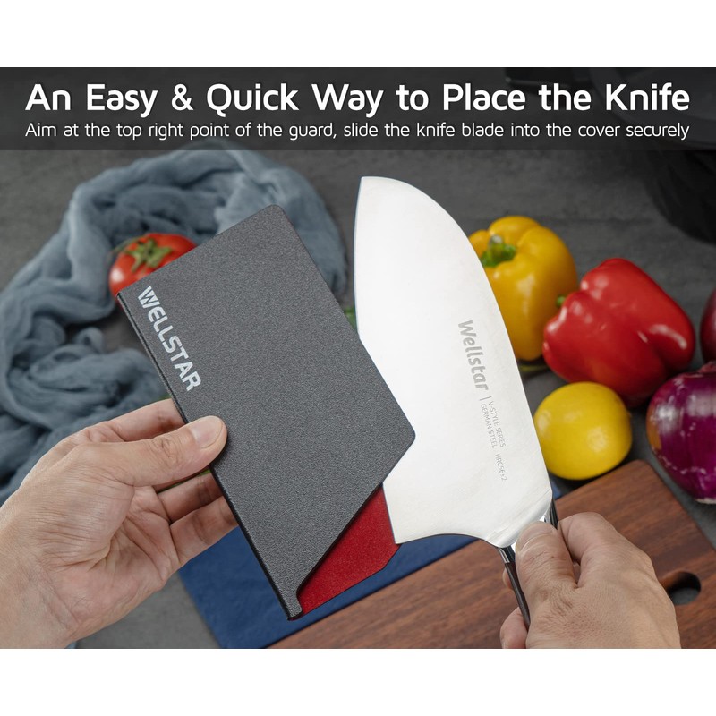 WELLSTAR Big Knife Edge Guard, Wide Meat Cleaver Knife’s Blade