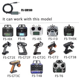 Flysky USB Flight Simulator Adapter Cable 2.4G SM100 for FS-i6/i10/T6/CT68/T4B