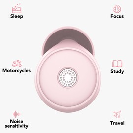 Ear Plugs for Sleep Noise Cancelling -45dB, Customized Soft Earplugs for Concert, Reusable Ear Plug for Noise Reduction with Case & 8 Eartips, for Sleep, Concert, Working, Studying, Traveling (Pink)
