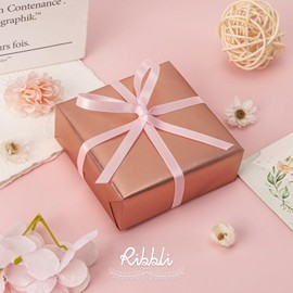 Ribbli Rose Gold Metallic Wrapping Paper Matte Rose Gold Solid Color Paper Perfect for Birthday Christmas Baby Shower Wedding Valentine's Day- 17Inch x 394Inch(33Feet)