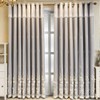 Amidoudou 1 Pair European 3D Flower Luxury Embroidered Curtains Double